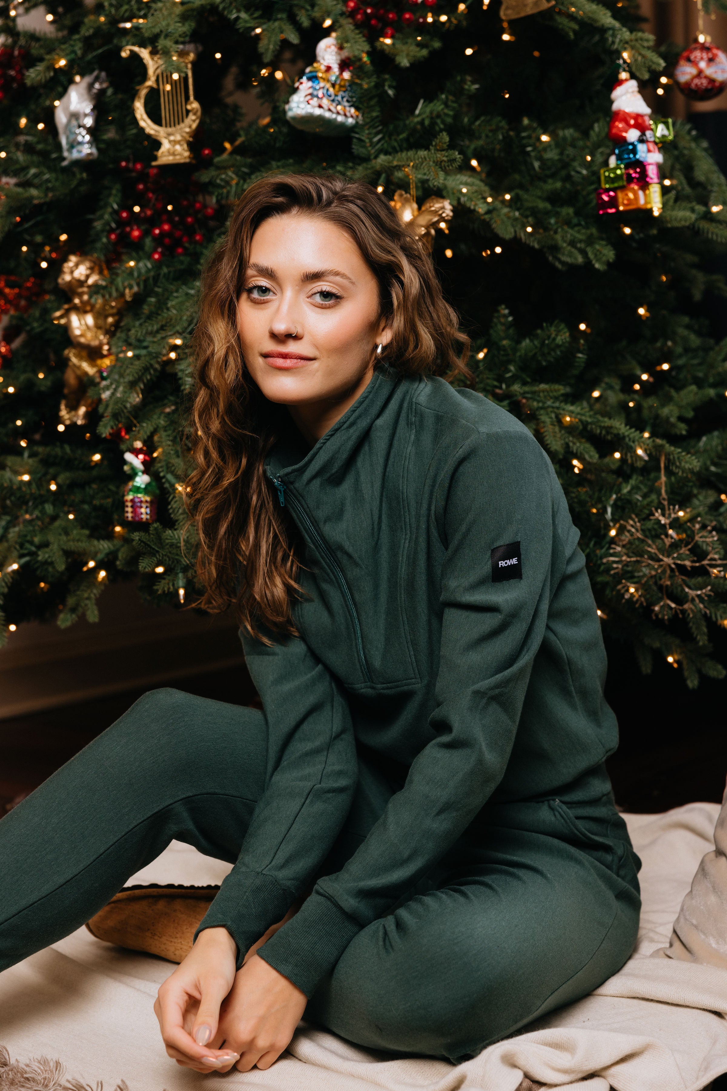 The Cropped Quarter Zip in Fleece