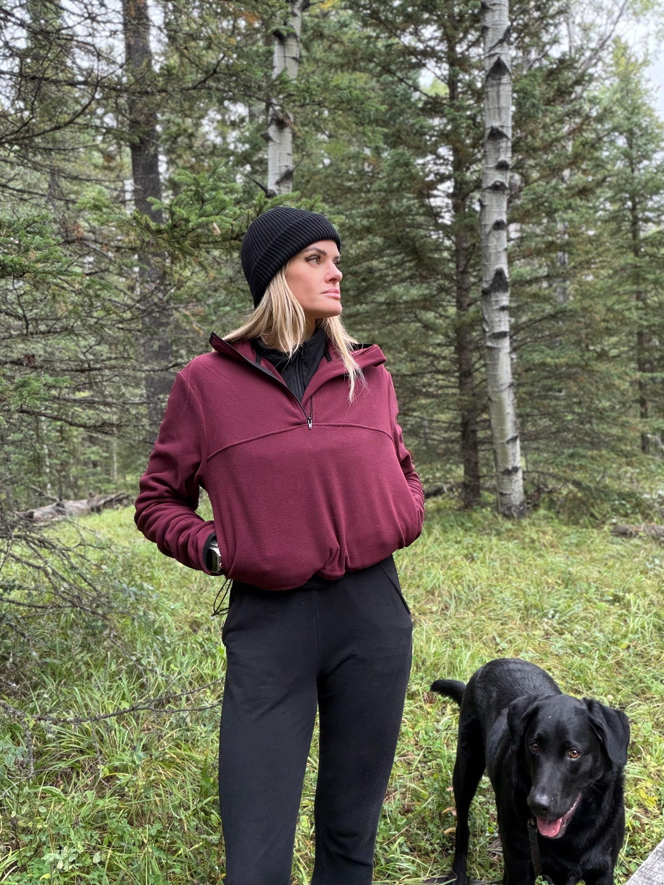 PREORDER - The Cropped Recycled Fleece Quarter Zip