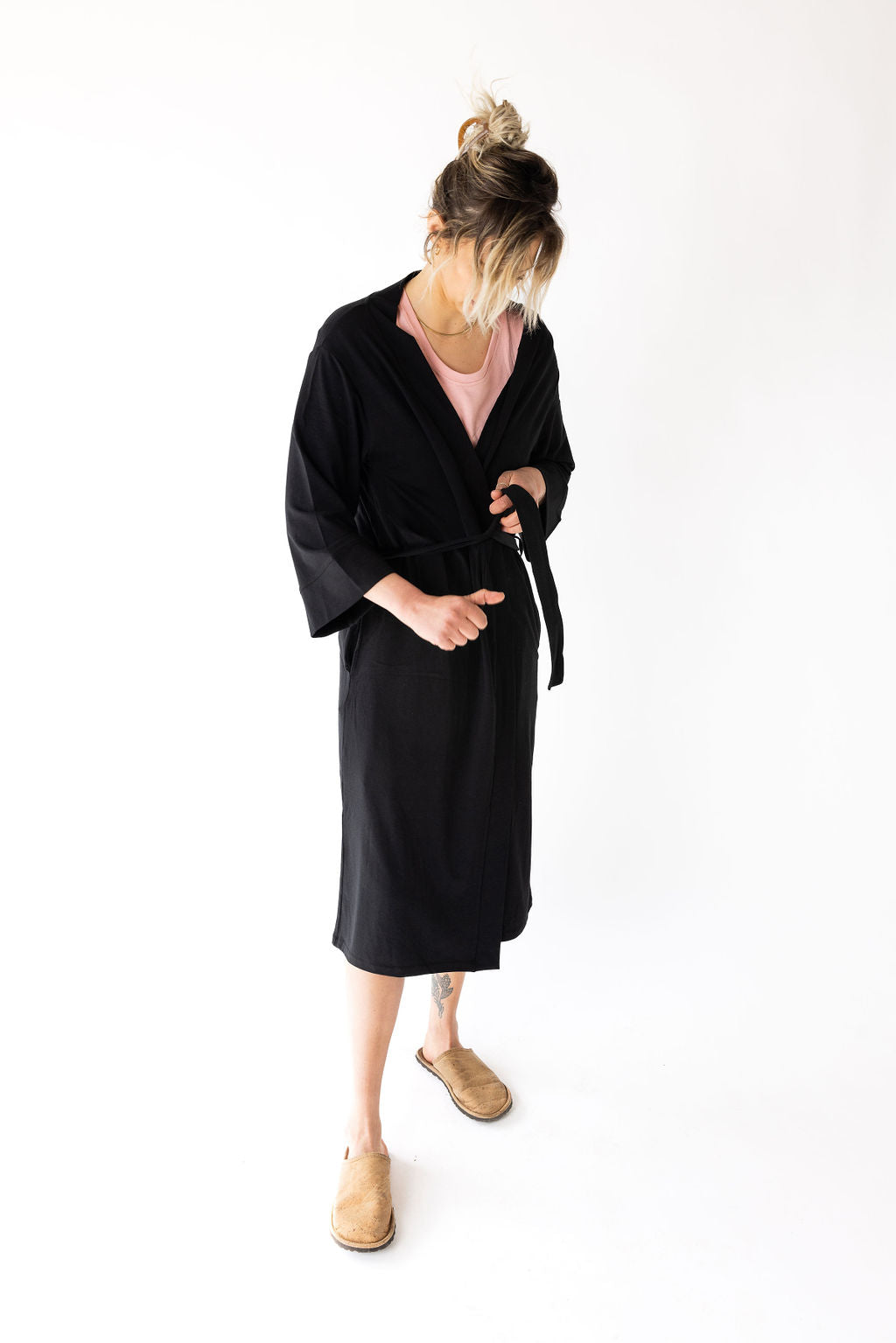 The Jersey Robe in Heather Grey
